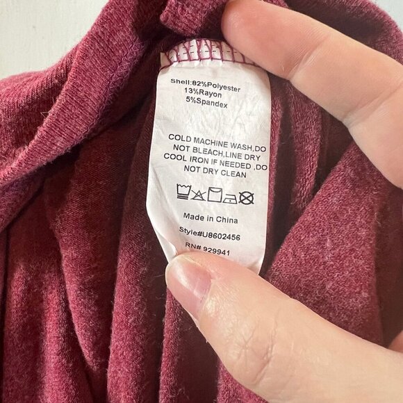 Weekend Suzanne betro rose pink v-neck hoodie bell tie sleeve top - Picture 8 of 8